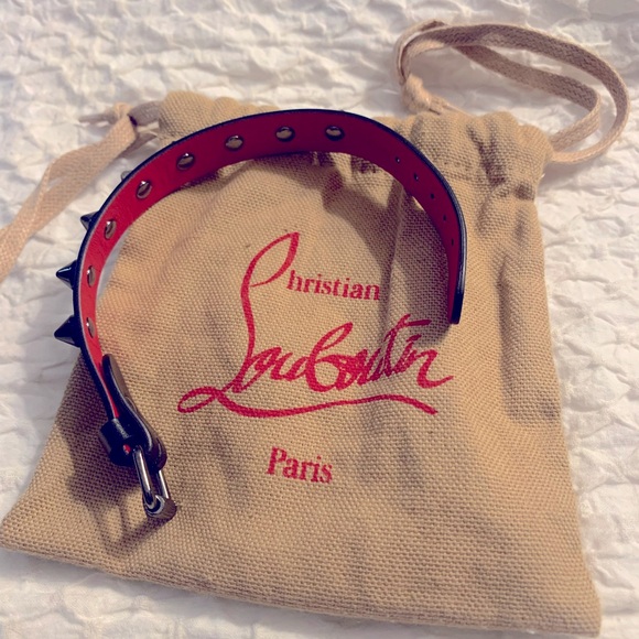 Christian Louboutin - Loubilink studded leather bracelet - Picture 2 of 3